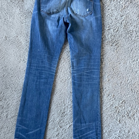 Madewell Slim Boyjean Boyfriend Distressed Mid Rise Medium Wash Jeans Sz 28 - Picture 6 of 8